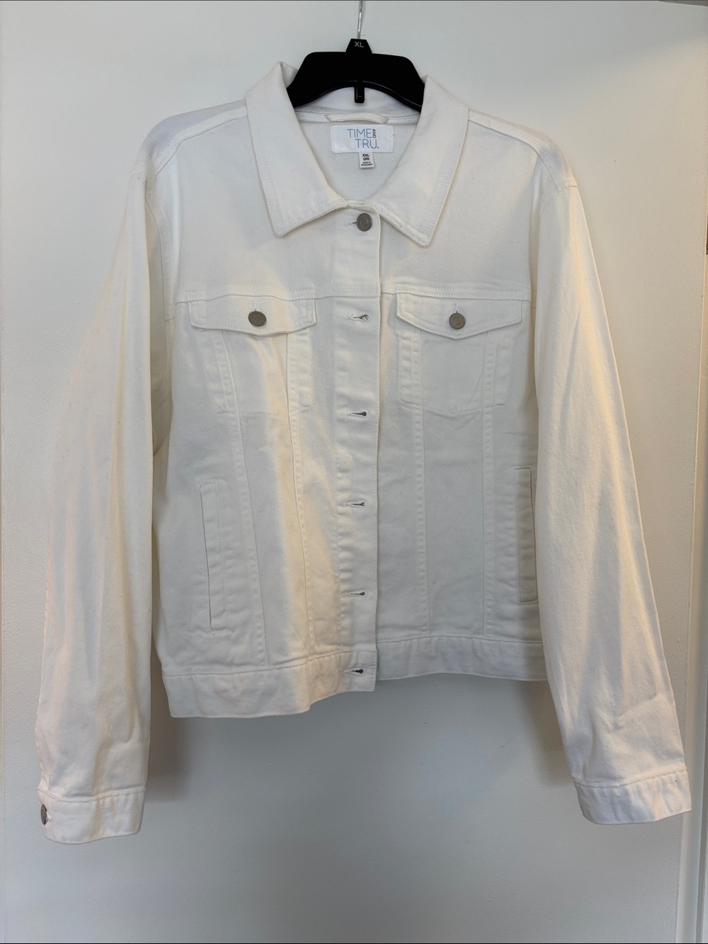 Time and Tru White Denim Trucker Jacket